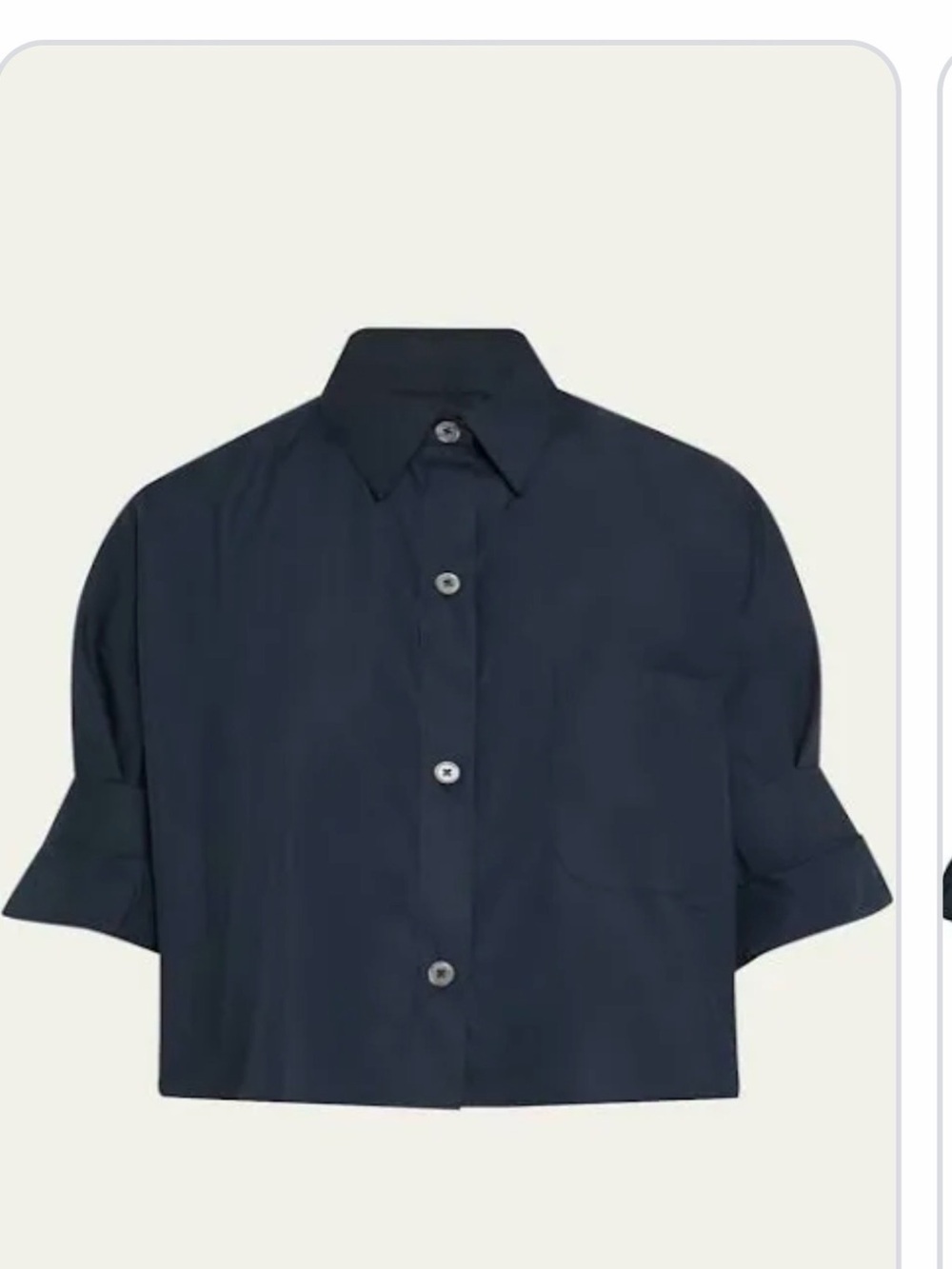 TWP next ex shirt Relaxed Navy Boxy Button-Down Shirt